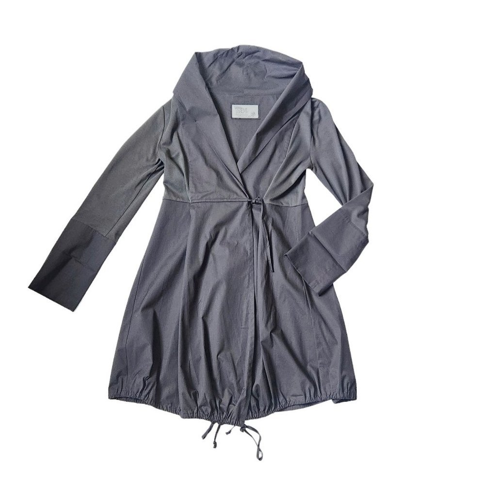 Annette Gortz 1984 Balloon Dress Shawl Collar Womens Lagen Look  EU 40 US 12